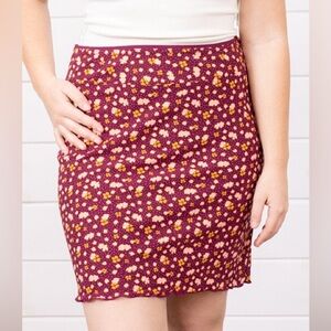 NWT Free People Floral Midi Skirt
